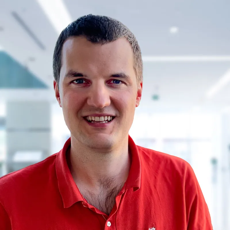 Portrait shot of a Alberto smiling to camera