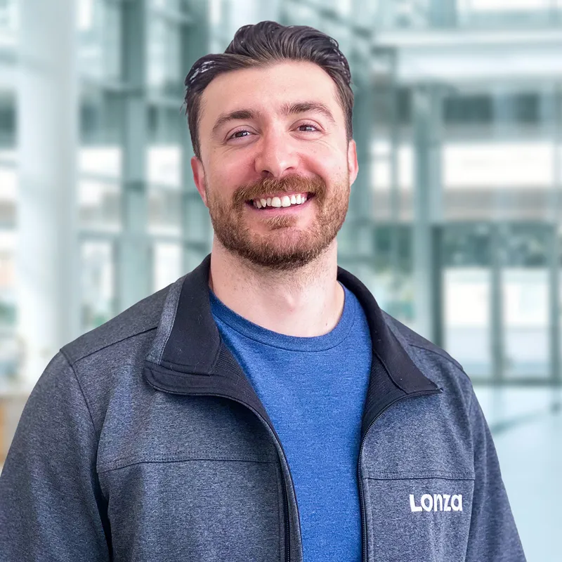 Portrait shot of Nicholas smiling to camera